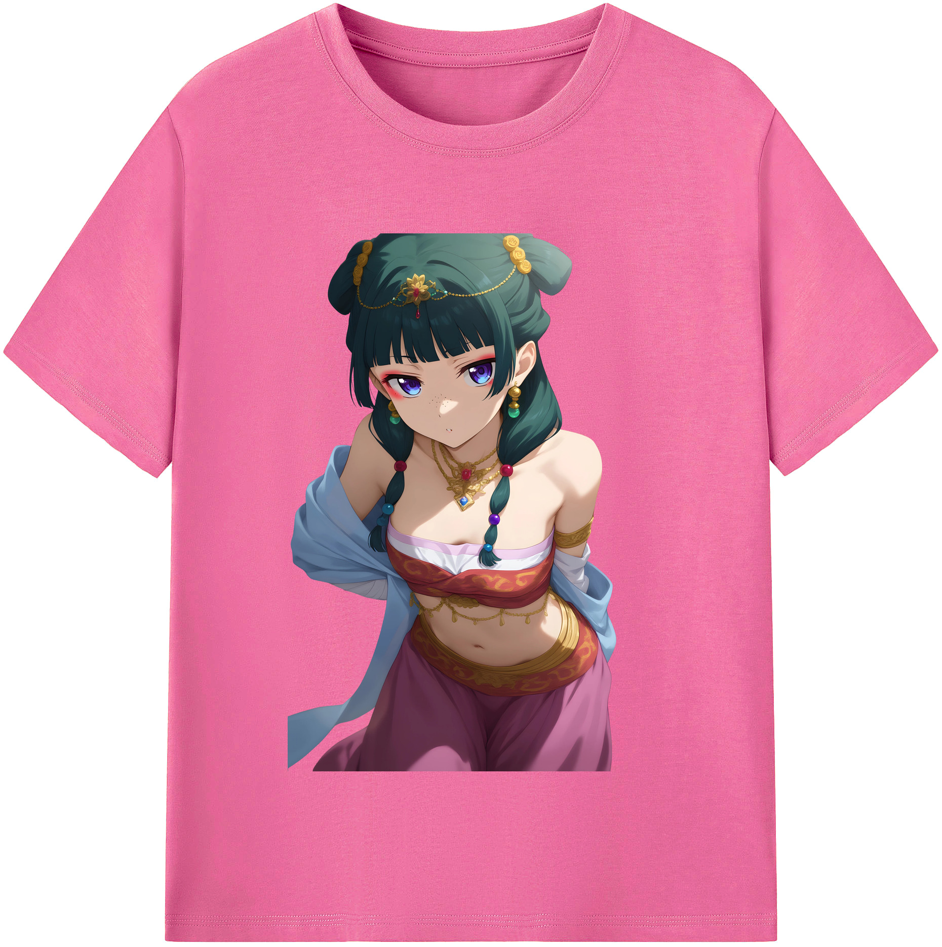 （画像用） 薬屋のひとりごと The Apothecary Diaries レディースカジュアルプリントTシャツ（綿100％）